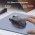 Promate Blix-3M Computer Mouse, Adjustable 1600DPI Sensor, 7D Silent Precision, OLED Smart Display, RGB Ambient Lighting, Rechargeable Battery, Bluetooth 5.1, Black